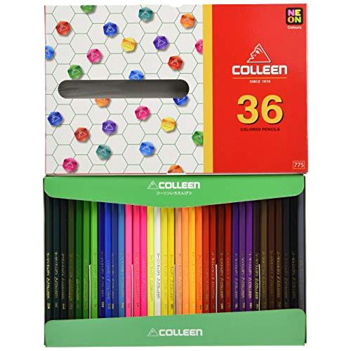 コーリン鉛筆(Colleen Pencil) 775六角 36色紙箱入り色鉛筆 775-36