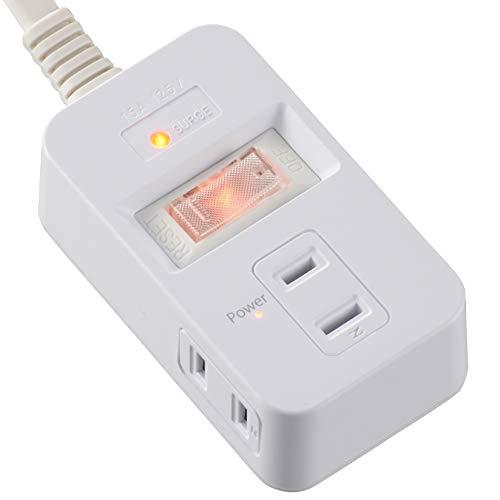 発煙ガードスイッチ付タップ 3個口 3m HS-TP33HS3-W