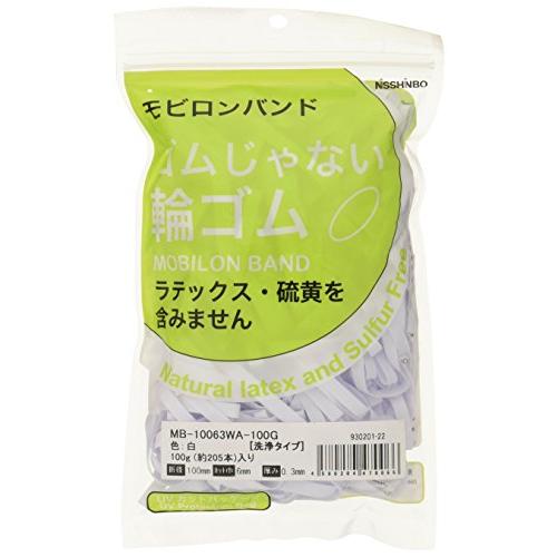 日清紡績 S日清紡 モビロンバンド100X6X0.3白/洗浄タイプ100G MB10063WA100...