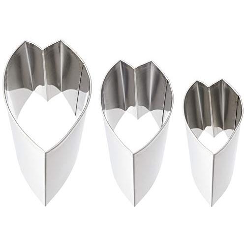 遠藤商事 業務用 抜型3個セット 花びら 18-8ステンレス 日本製 BNK5701
