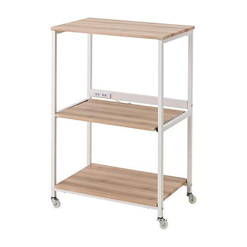 武田コーポレーション 【収納ラック・棚・キャスター付き・コンセント付き】 ヴィンテージナチュラル 6...