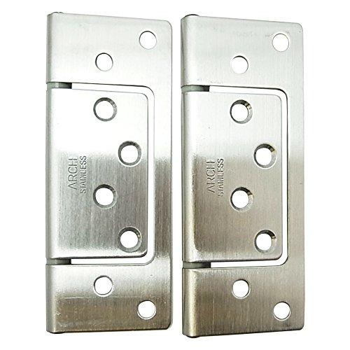 和気産業 ステンフラッシュ丁番 ヘアーライン 102mm 木製扉 軽量扉 戸襖 BH-369 2個入