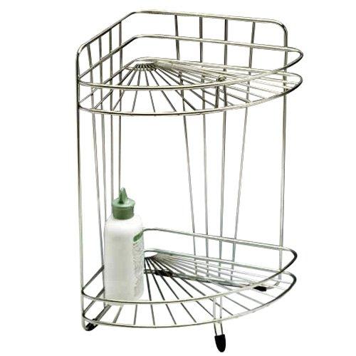 大木製作所(Ohki) ステンレス 三角コーナー2段 6257r シルバー 22×22×H34.5c...