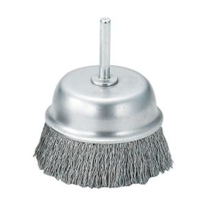 TRUSCO(トラスコ) 軸付カップブラシ φ75X軸6 ステンレス線 線径0.3 TB-6643｜hapitize