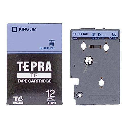 キングジム テープカートリッジ テプラTR 12mm TC12B 青