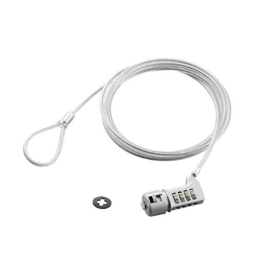 エレコム セキュリティワイヤー(1.7m/径3.8mm) 4桁ダイヤル式 ESL-37