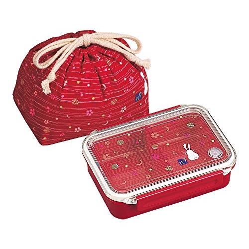 OSK 弁当箱 ランチボックス 月花 500ml [仕切付/巾着袋付/洗いやすい] 日本製 食洗機対...