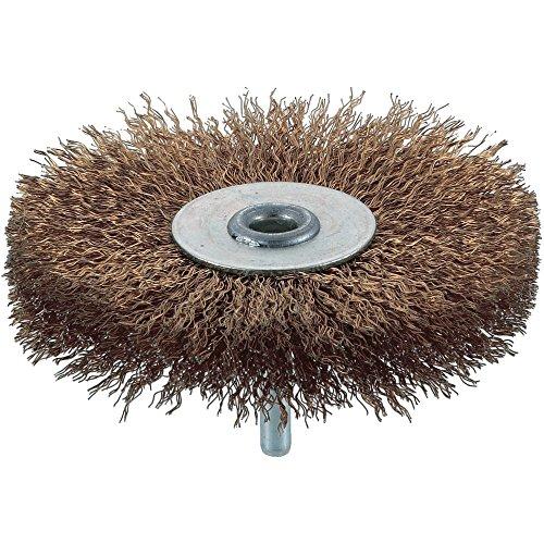 TRUSCO(トラスコ) 軸付ホイールブラシ φ100X軸6 真鍮メッキ鋼線 線径0.25 TB-6...