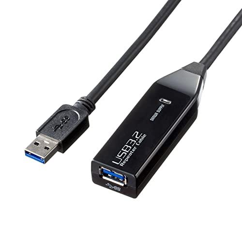 サンワサプライ USB延長ケーブル 3m延長(USB3.2 Gen1アクティブリピーターケーブル) ...