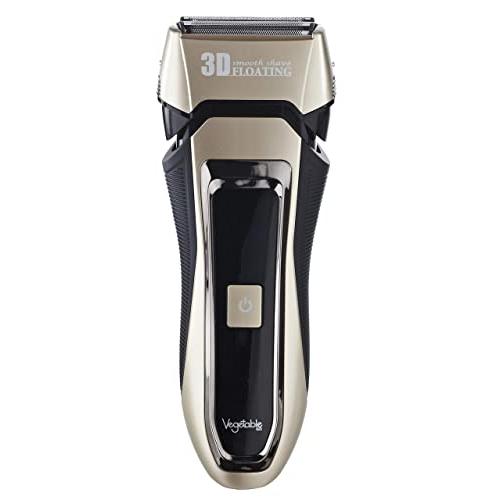 髭剃り 電気シェーバー Vegetable 充電式 交流式 3枚刃 防水 IPX7適合 予備外刃2枚...
