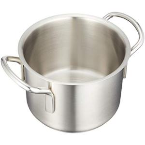 遠藤商事 業務用 ムラノ インダクション 半寸胴鍋 16cm (蓋無) IH対応 18-8ステンレス AHVA301｜hapitize