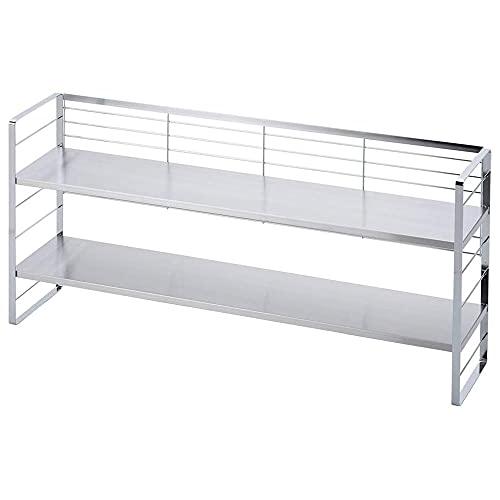 下村企販 出窓シェルフ ステンレス棚 シルバー 幅88cm 日本製 38020