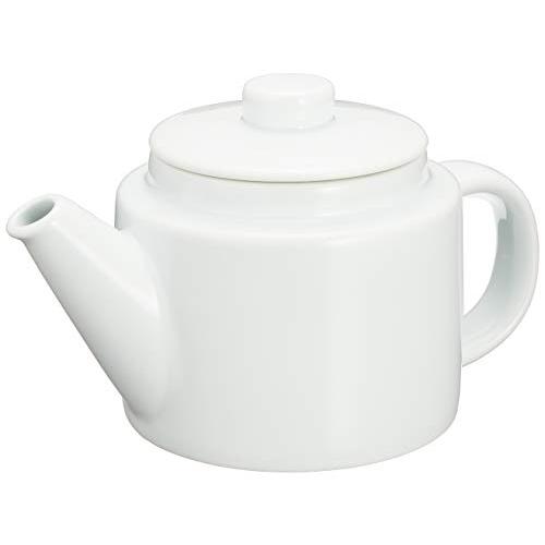 波佐見焼 「 コモン 」 ポット ホワイト (スーパーステンレス 茶こし付) 500ml 13870