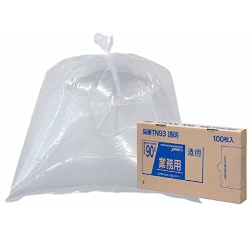 ジャパックス ゴミ袋 透明 横90cm×縦100cm 厚さ0.04mm 90L BOXシリーズ 1枚...