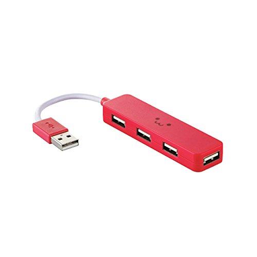 エレコム USB2.0 ハブ 4ポート バスパワー Nintendo Switch動作確認済 レッド...