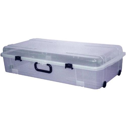 平和工業 押入れ収納 ケース クローズケース コロ付き ワイド クリア