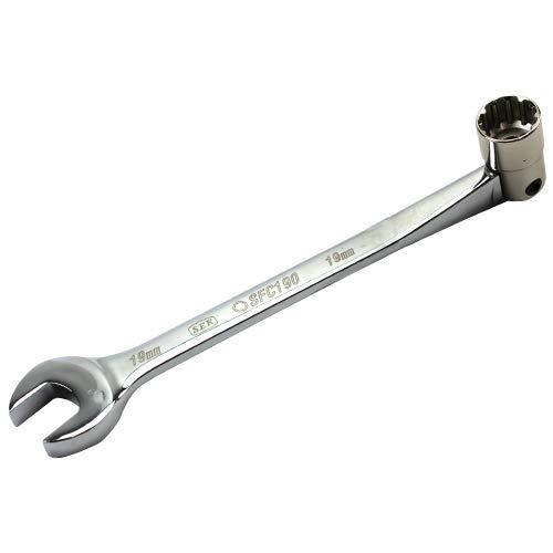 スエカゲツール SEK フレックスコンビレンチ (片ブラ) スプラインソケットタイプ 19mm SF...