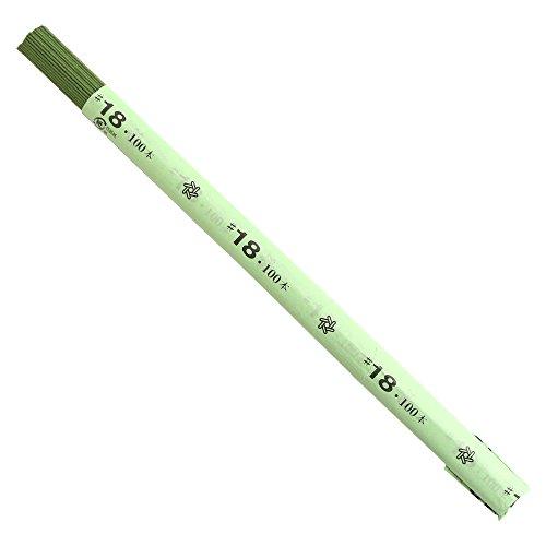 日本紐釦貿易(Nippon Chuko) 地巻ワイヤー #18 100本入り 全長36cm グリーン...