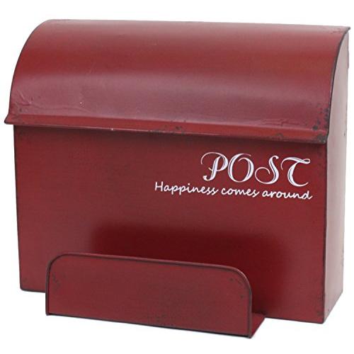 村田屋 郵便ポスト メタルポストボックス レッド
