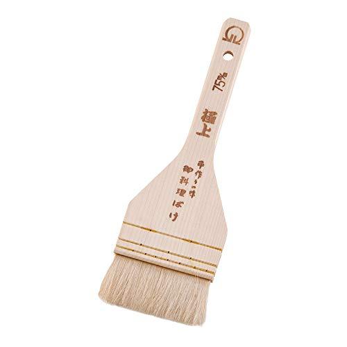 遠藤商事 ハケ・塗り刷毛 業務用 木柄極上白ハケ(山羊毛) 75mm BHK36075