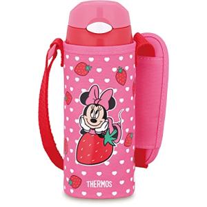 サーモス 水筒 真空断熱ストローボトル 400ml ミニー ストロベリーピンク 子供用 通園通学 保冷専用 FHL-403FDS SBP｜川西ストア