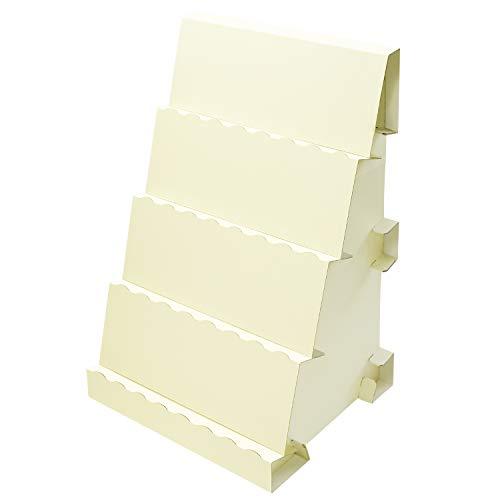 ササガワ オリジナルワークス 展示 ディスプレイBIG 組立式傾斜かざり棚 ホワイト 44-5865