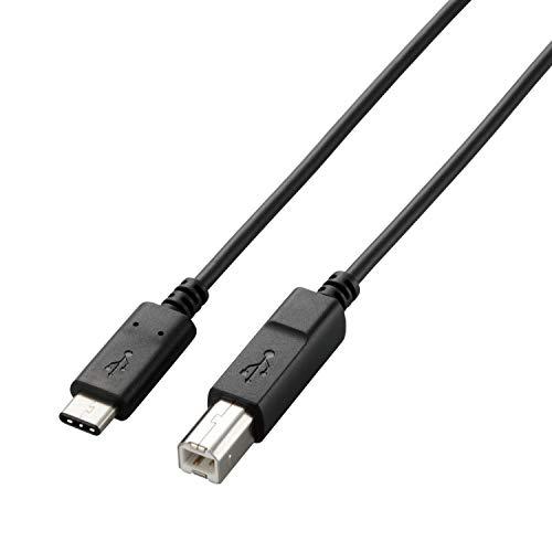エレコム USBケーブル 充電・データ転送用 TypeC&amp;USB-B USB2.0 iPhone15...