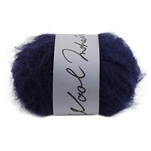 DARUMA ウールモヘヤ 毛糸 並太 Col.10 ブルー 系 20g 約46m 5玉セット 01...