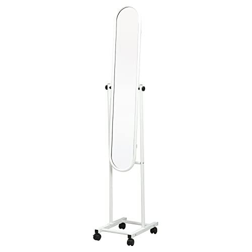 永井興産(Nagai Kosan) パイプスタンドミラー(キャスター付) ホワイト 高さ157cmN...