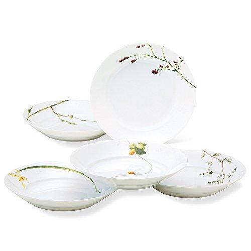 NARUMI(ナルミ) カレー皿 パスタ皿 セット 里花暦(さとはなごよみ) 径21cm グリーン ...