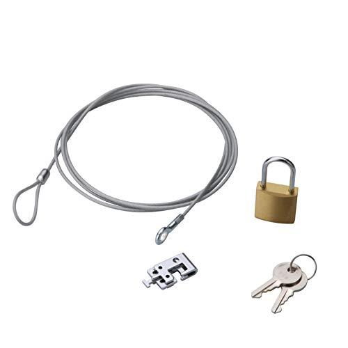 エレコム セキュリティワイヤー(1.7m/径2.2mm) 南京錠 ESL-3R