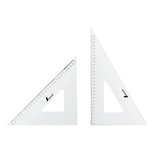 シンワ測定(Shinwa Sokutei) 三角定規 アクリル 目盛付き 2枚組 30cm 7526...