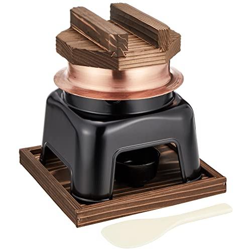 遠藤商事 TKG 卓上ご飯鍋 銅製 釜めしセット 1合炊 銅の性質上高い熱伝導率で早くおいしく炊ける...