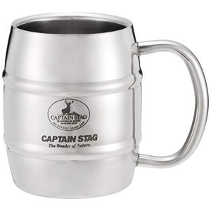 キャプテンスタッグ ビーフリー ダブルステン樽型マグカップ240ml M-1242｜hapitize
