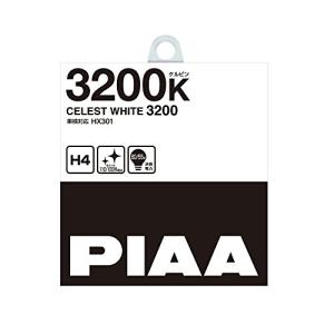 PIAA ヘッドランプ/フォグランプ用 ハロゲンバルブ H4 3200K セレストホワイト 車検対応 2個入 12V 60/55W(110/10｜hapitize