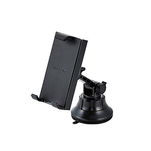 エレコム 車載ホルダー スマホ・タブレットスタンド 【繰り返し使えるゲル吸盤タイプ】 幅10.5cm...