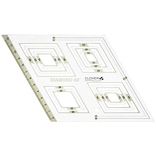 Clover ピーステンプレート ひし形60度 57-996