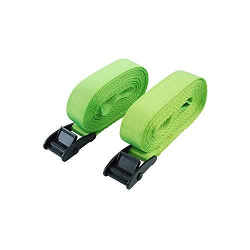 E-Value カムバックル式荷締ベルト ライムグリーン 25mm×4m 2本入 BT-254(LG...