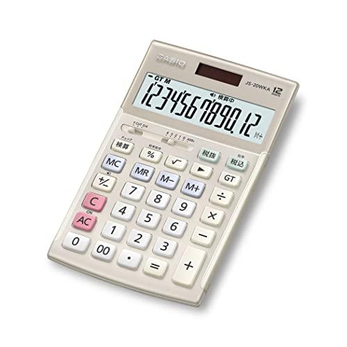 CASIO(カシオ) カシオ 本格実務電卓 12桁 検算機能 ジャストタイプ ゴールド JS-20W...