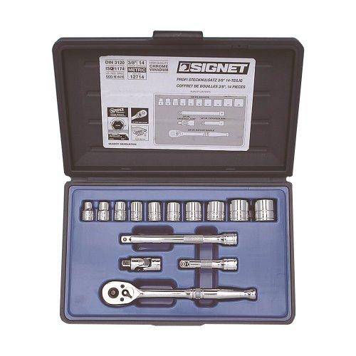 シグネット (#812910B)3/8ドライブ 14PC MM ソケットレンチセット 12714