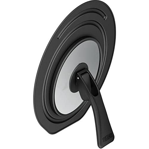 サーモス 折りたたみスタンド式 鍋・フライパンフタ 18/20cm対応 ブラック KLG-001 B...