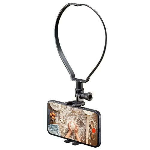 エレコム スマートフォン用ホルダー ネックストラップ型 ハンズフリー 角度調節可能 ブラック P-S...