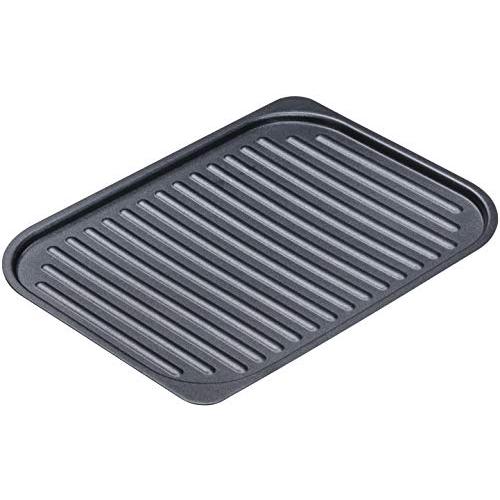 イシガキ グリルパン 波型 黒 S 約幅18×奥24.5×高0.7cm グリル名人+ スチール プレ...