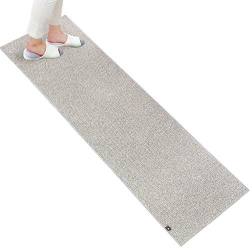 オカ PLYS base (プリスベイス) キッチンマット 約60×180cm (グレー) 日本製 ...