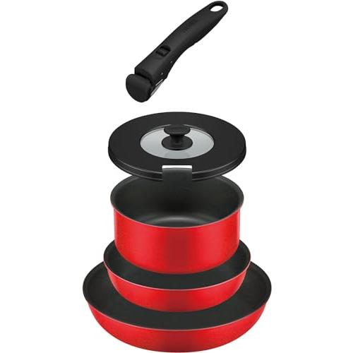 サーモス デュラブルシリーズ 取っ手のとれるフライパン5点セットCA ガス火専用 ブライトレッド K...