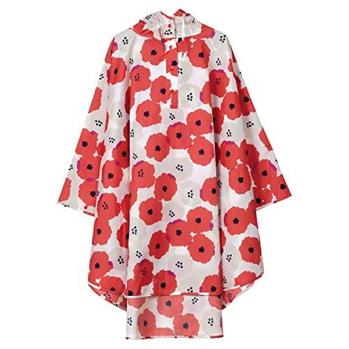 Wpc. レインポンチョ ピオニ レッド レディース レインコート リュックを背負ったままでもOK ...