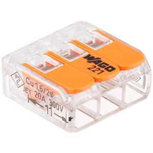 ワゴジャパン WFRシリーズ ワンタッチコネクター ブリスターパック 電線数3本 8個入 WFR-3BP｜川西ストア