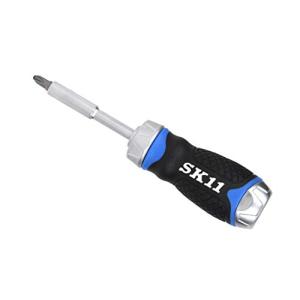 SK11 ビット差替式ラチェットドライバー SRD-710 本締め可能 ビット内蔵式｜hapitize