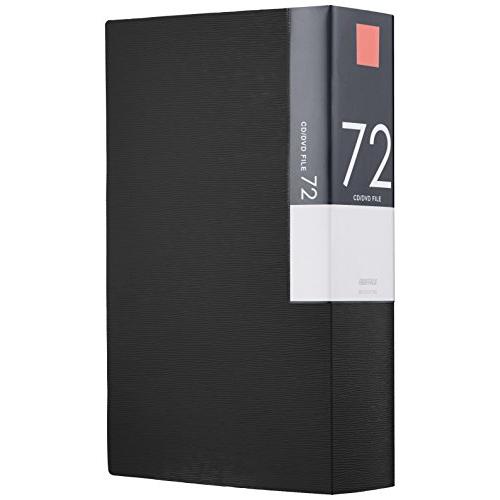 バッファロー BUFFALO CD&amp;DVDファイルケース ブックタイプ 72枚収納 ブラック BSC...