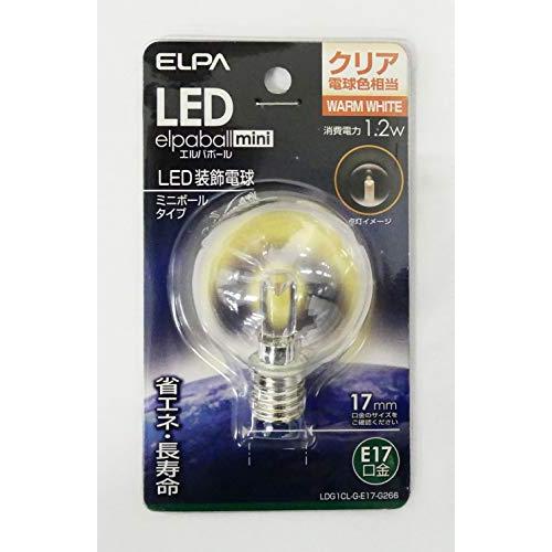 エルパ (ELPA) LED電球G50形 LED電球 照明 E17 1.2W 電球色 屋内用 LDG...